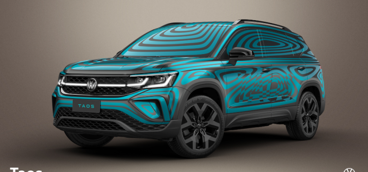 Volkswagen apresenta o Taos com uma camuflagem vibrante