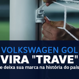 Volkswagen Gol vira “trave de futebol”